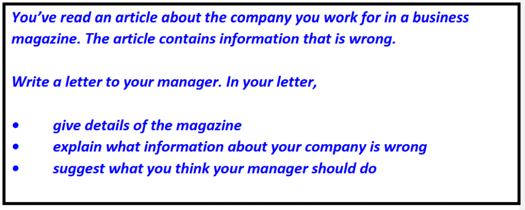 IELTS writing Task 1 General Training magazine article with incorrect information 