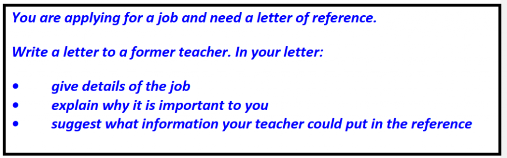 IELTS writing Task 1 General Training Former teacher